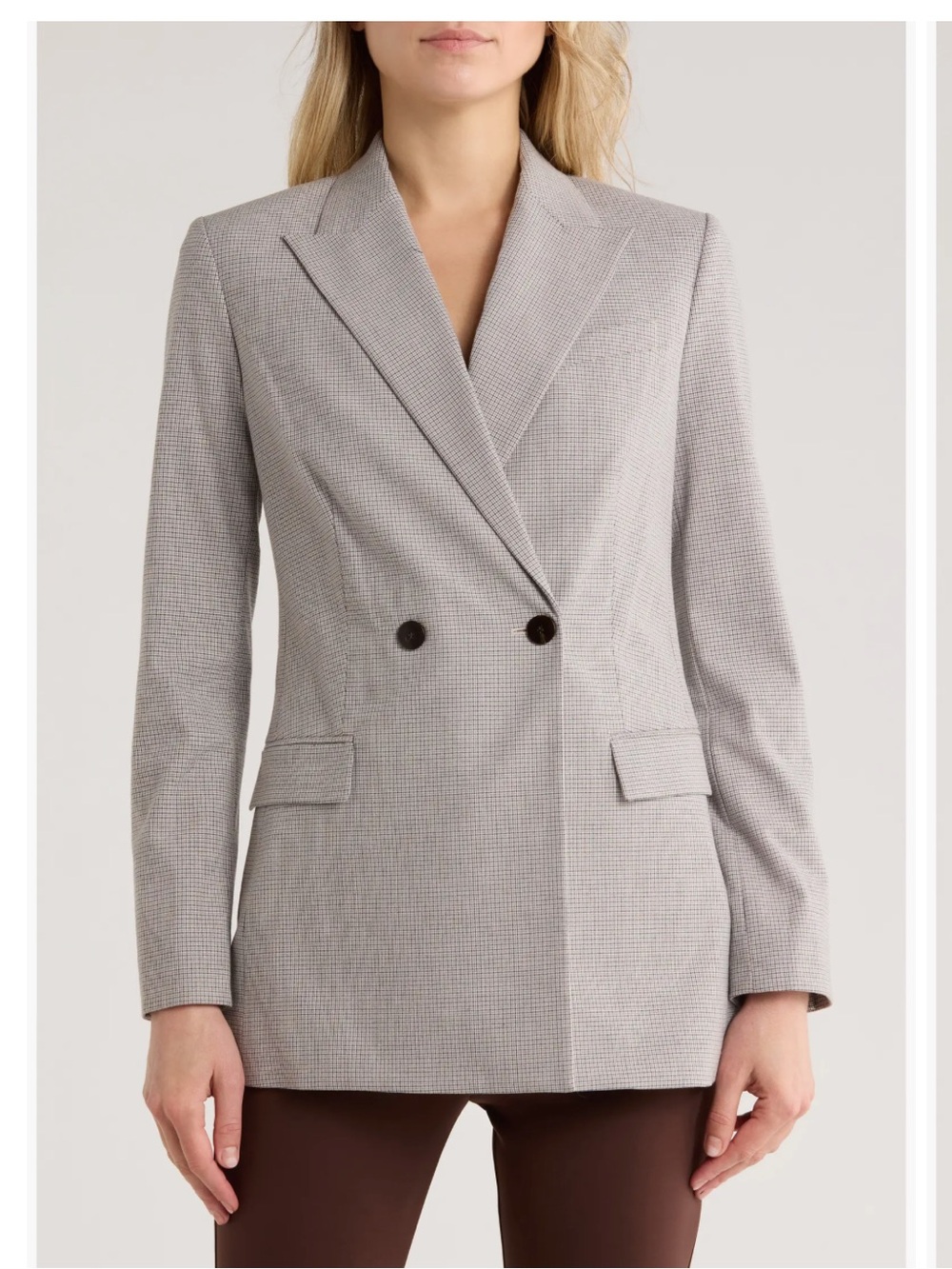 Theory Peak Lapel Tailor Double Breasted
Blazer Clean Suiting